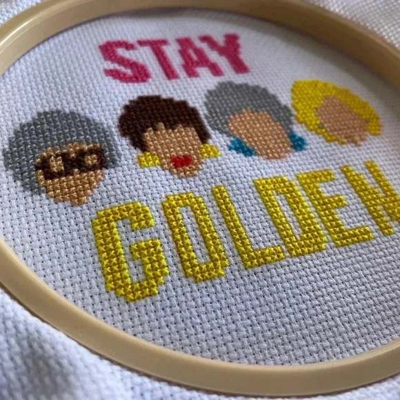 Golden Girls Hand Embroidery Cross Stitch Design Pattern Decor - Picture 7 of 9
